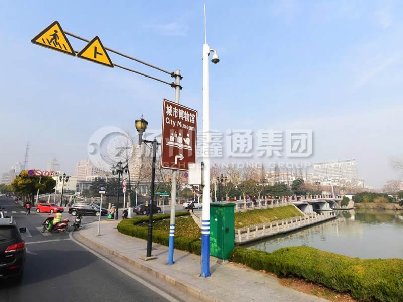 DJG-017，電子警察桿，監(jiān)控球機立桿